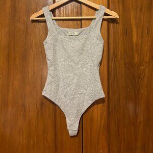 Aritzia Babaton Original Contour Squareneck Bodysuit- Grey XS
